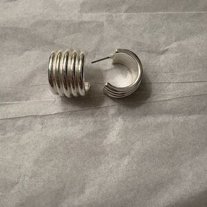 LOFT Silver Hoop Earrings